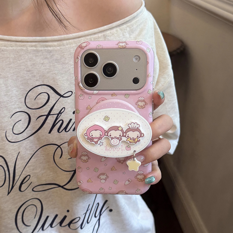 Taco Stand Holder - Kawaii Cartoon Monkey Magnetic Phone Case