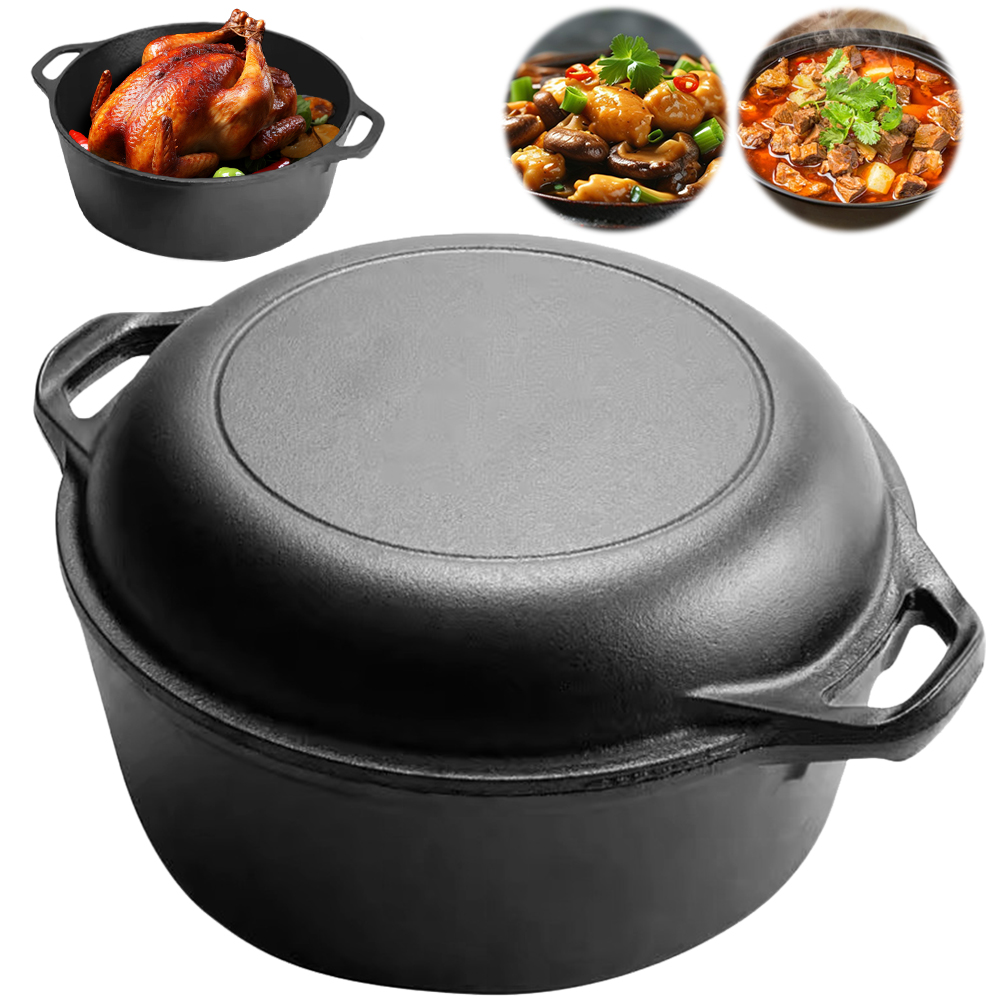 2 in 1 Cast Iron Dutch Oven Po - đánh giá và giá Cast Iron Corn