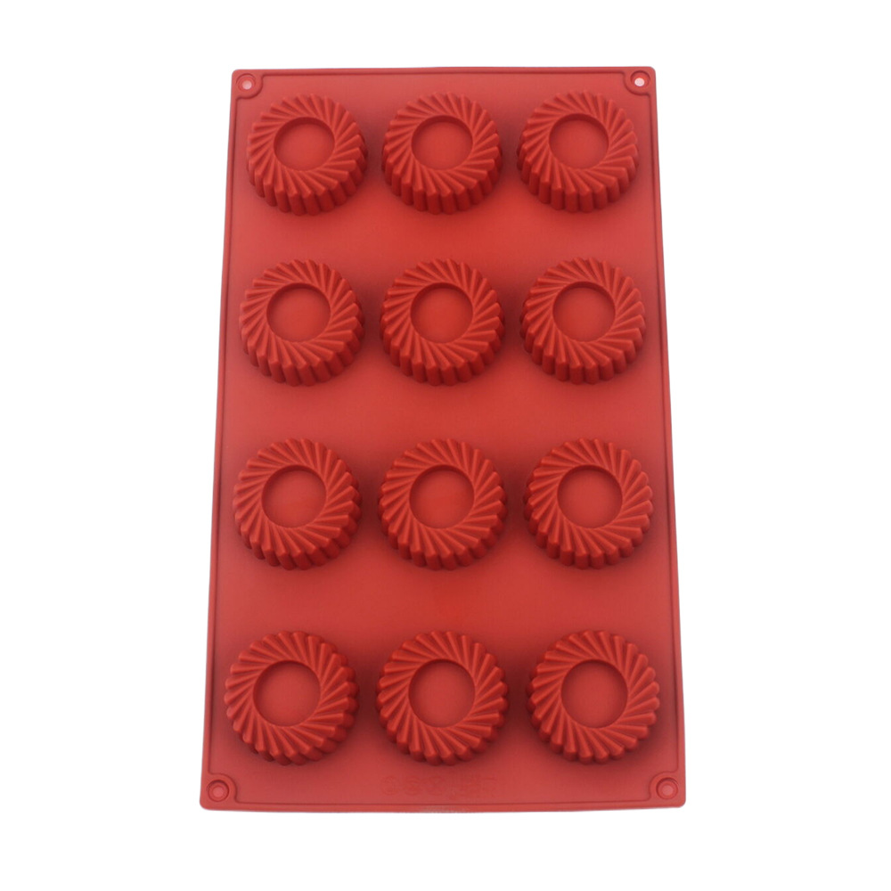 12 Holes Circular Vortex Shape - đánh giá và giá Donut Mold Silicone