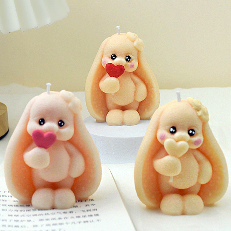3D Long-eared Rabbit Silicone  - đánh giá và giá Bunny Cake Mold