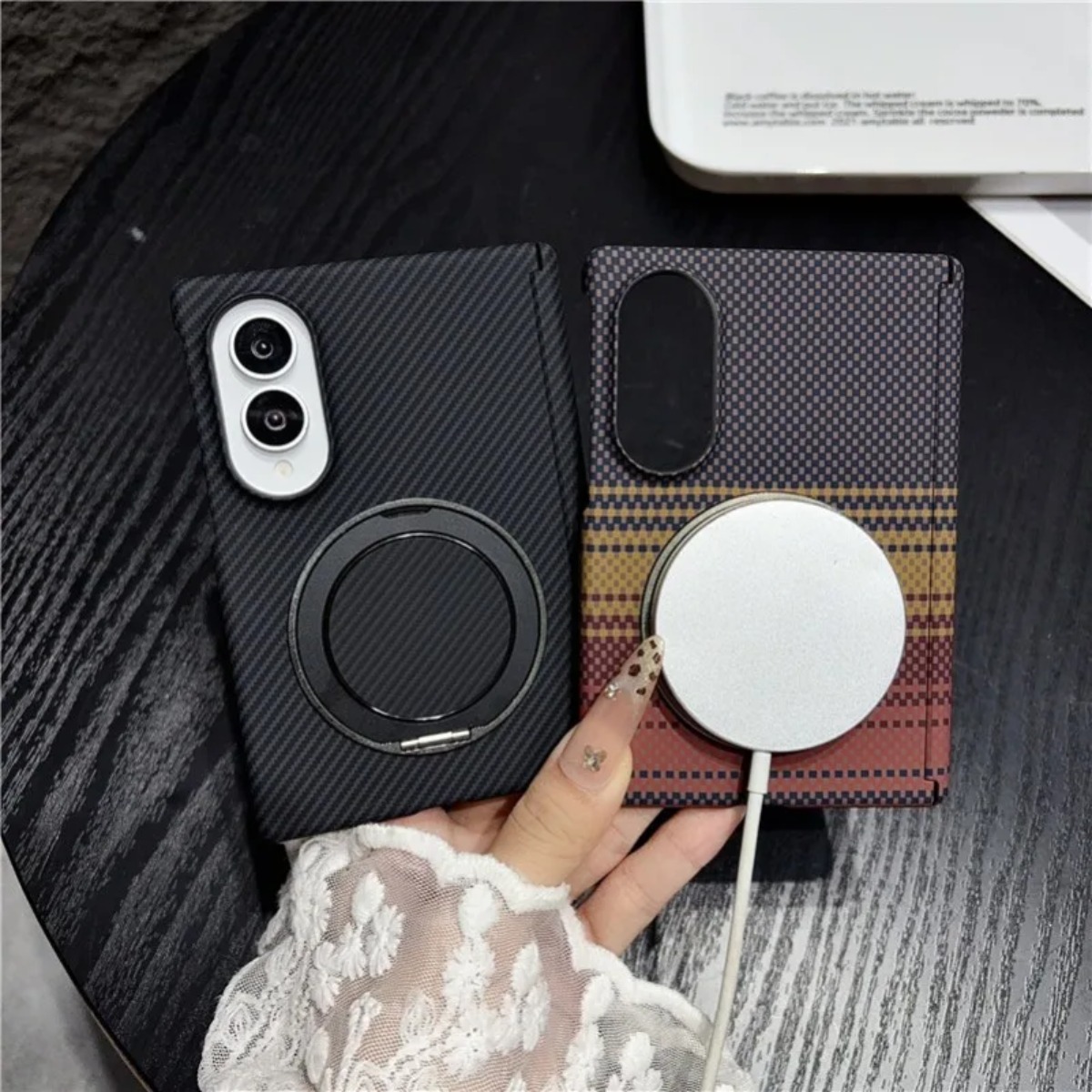 Carbon Fiber leather 360 Brack - đánh giá và giá Taco Stand Holder