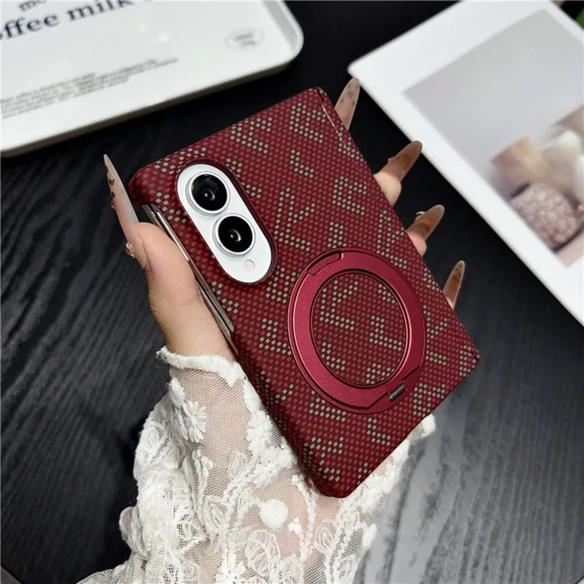Carbon Fiber leather 360 Brack - đánh giá và giá Taco Stand Holder