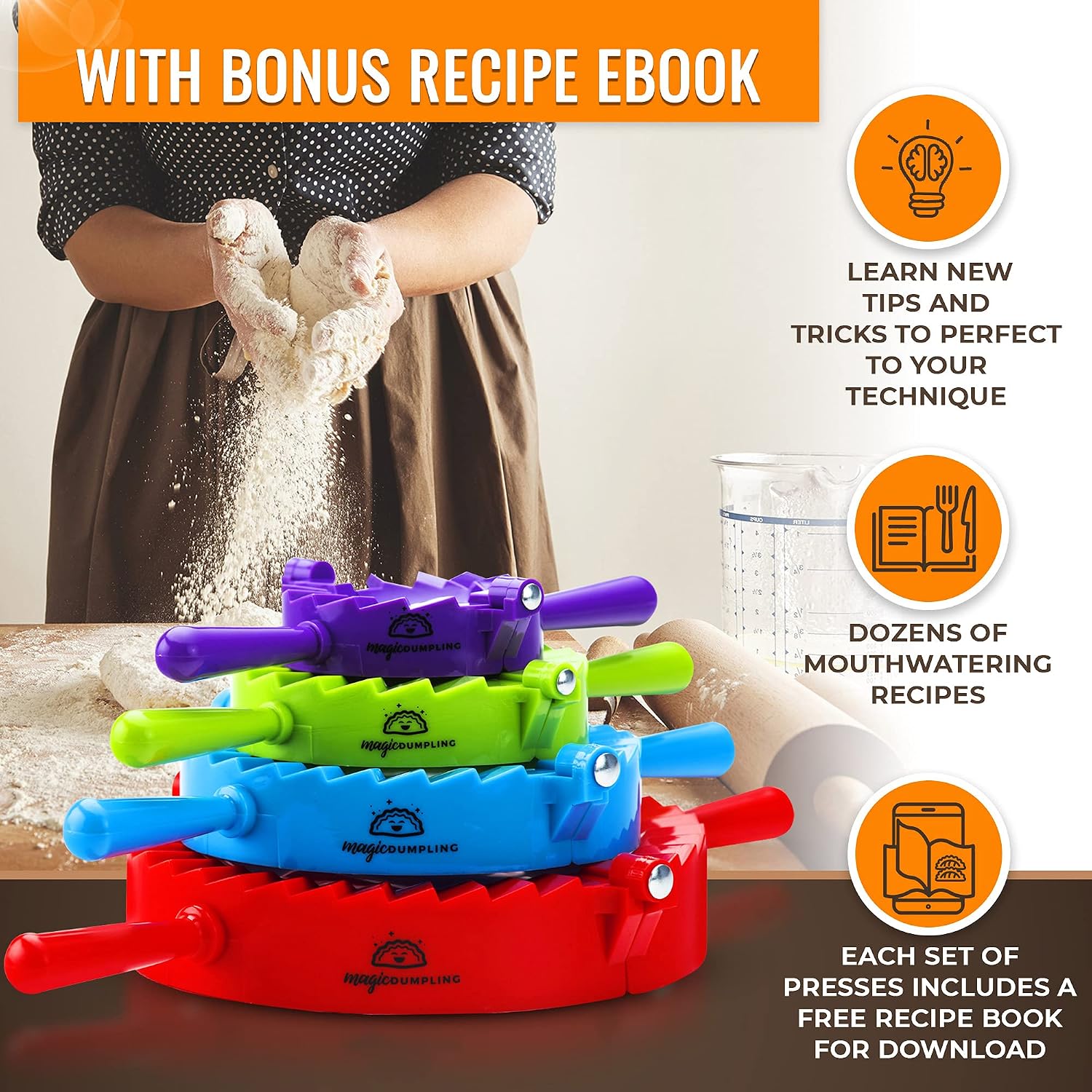 Dumpling Maker Kit, Set of 4 - - đánh giá và giá Momo Mold Press