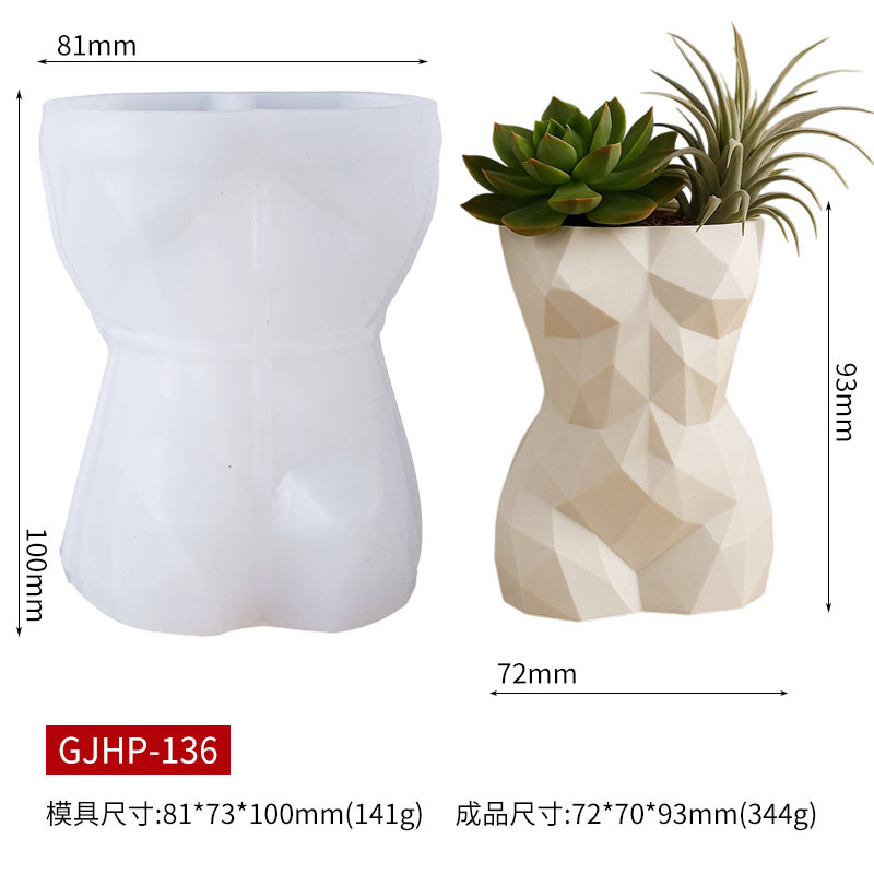 3D Geometric Female Body Flowe - đánh giá và giá Potsticker Mold