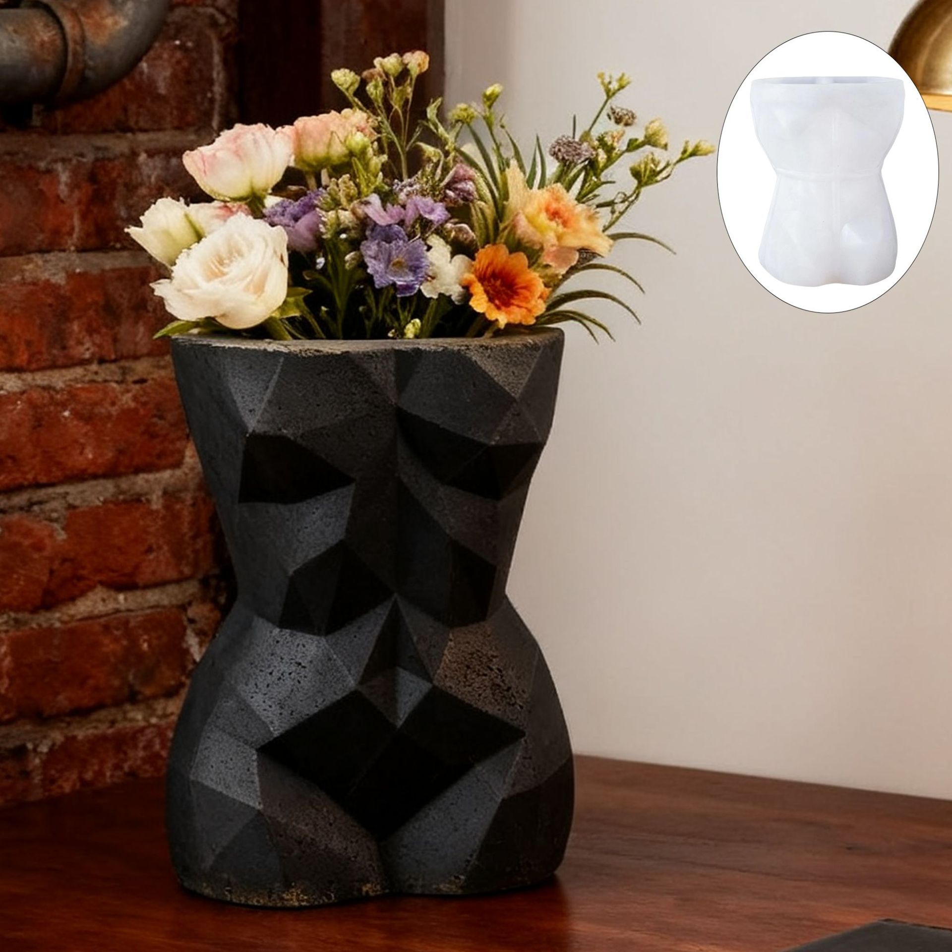 3D Geometric Female Body Flowe - đánh giá và giá Potsticker Mold