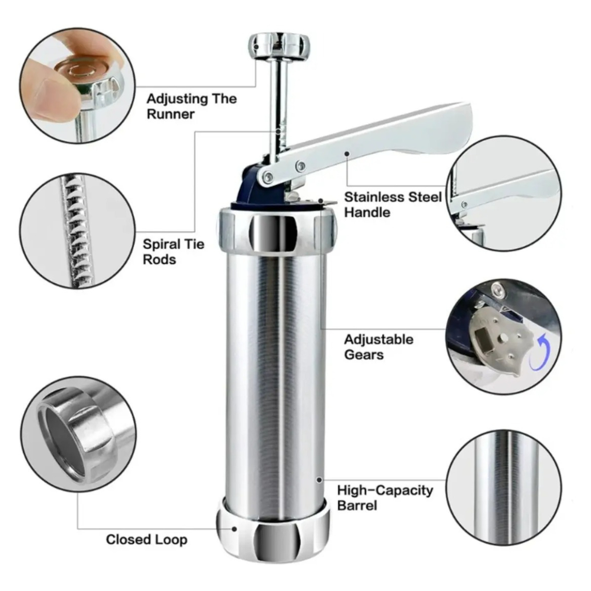 Stainless Steel Cookie Press K - đánh giá và giá Churros Maker Gun