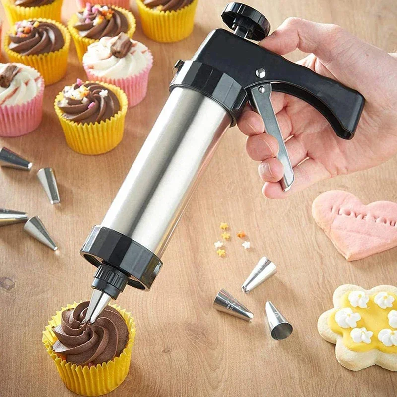 Cookie Press Gun Kit Stainless - đánh giá và giá Churros Maker Gun