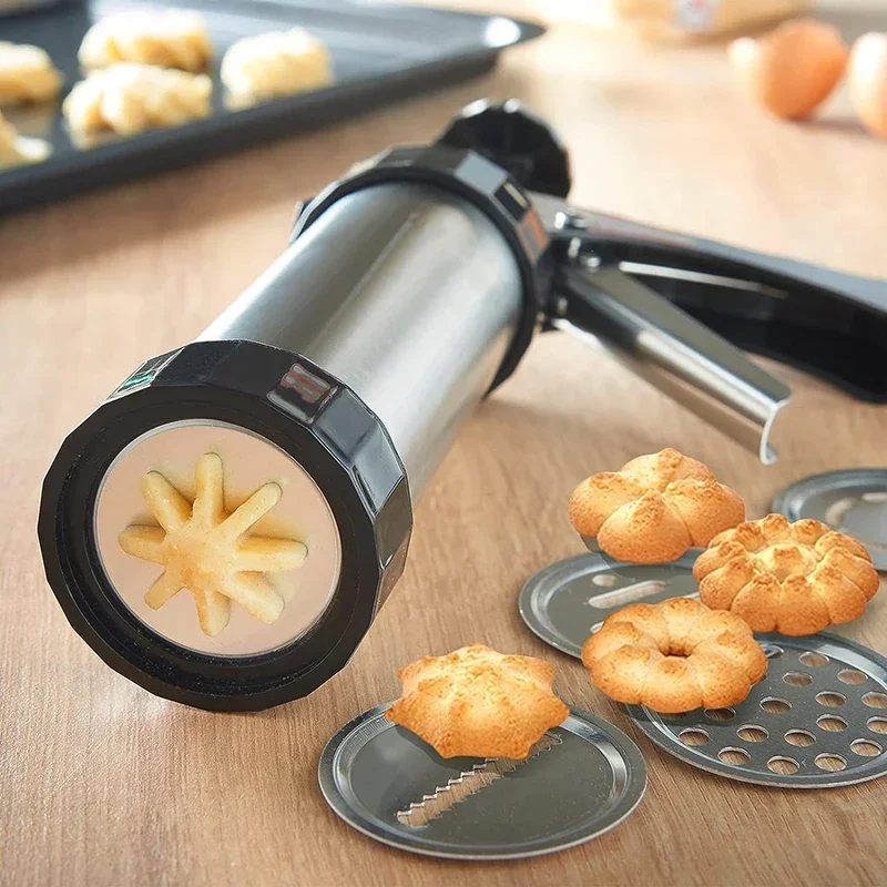 Cookie Press Gun Kit Stainless - đánh giá và giá Churros Maker Gun