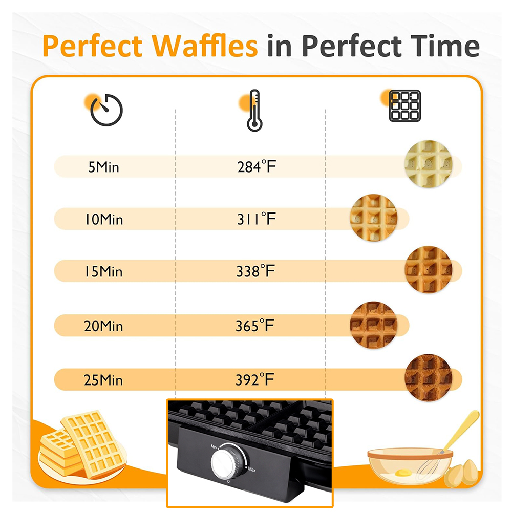 4-Slice Belgian Waffle Maker 1 - đánh giá và giá Egg Waffle Pan