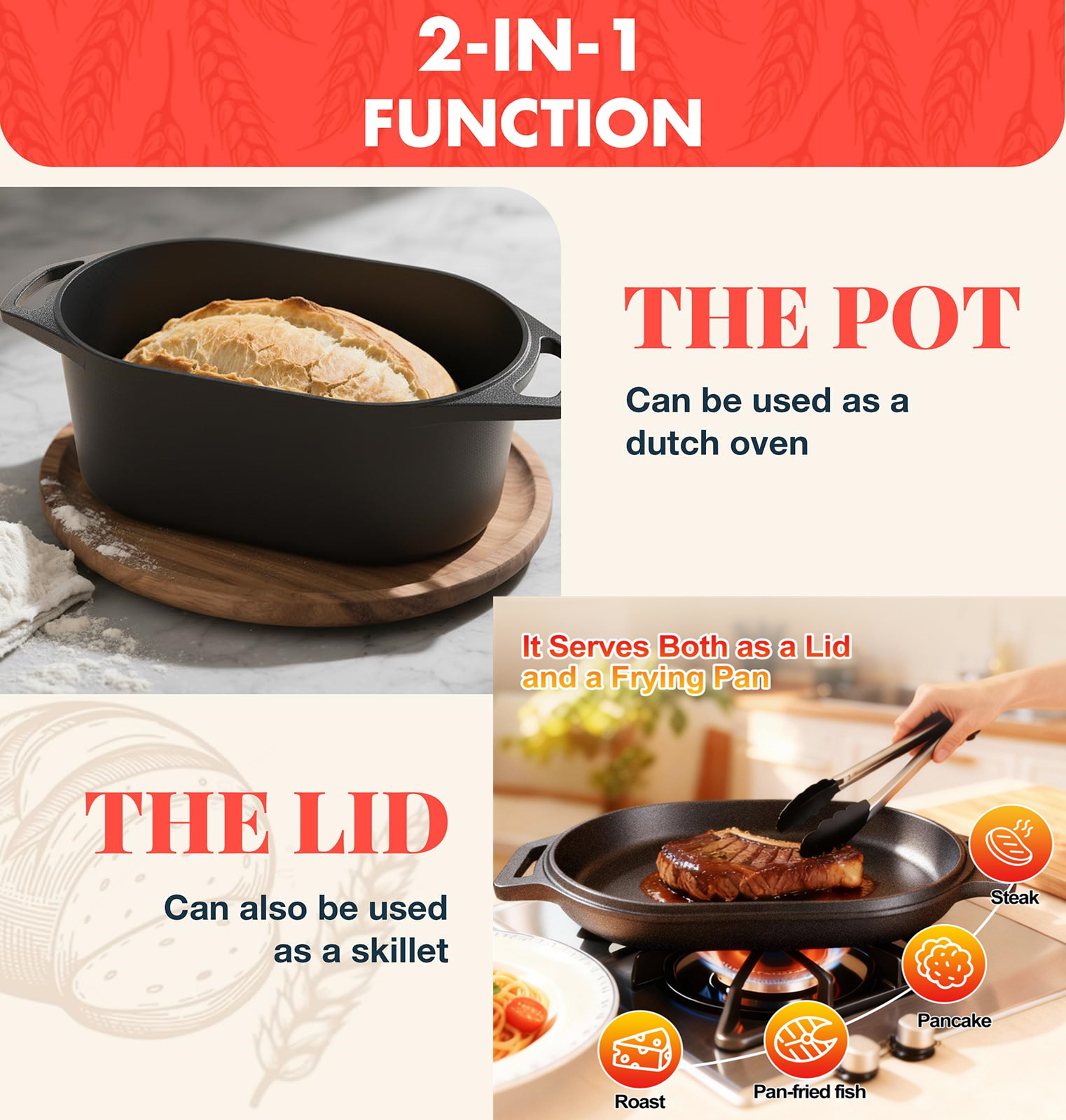Dutch Oven For Bread Baking So - đánh giá và giá Cast Iron Corn