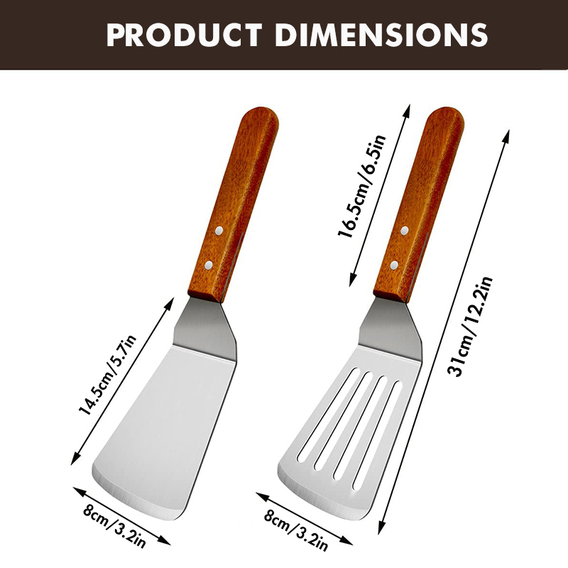 2 Chiếc Kim Loại Thìa Bộ Cho Đ - đánh giá và giá Okonomiyaki Spatula