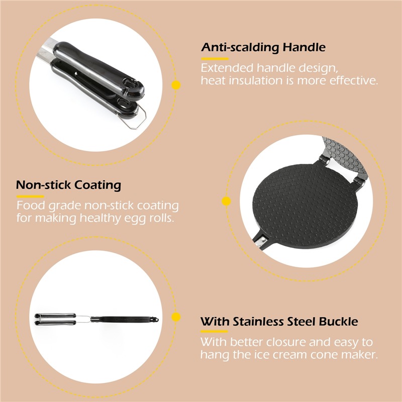 22Cm Cuộn Trứng Máy Làm Bánh W - đánh giá và giá Waffle Cone Maker