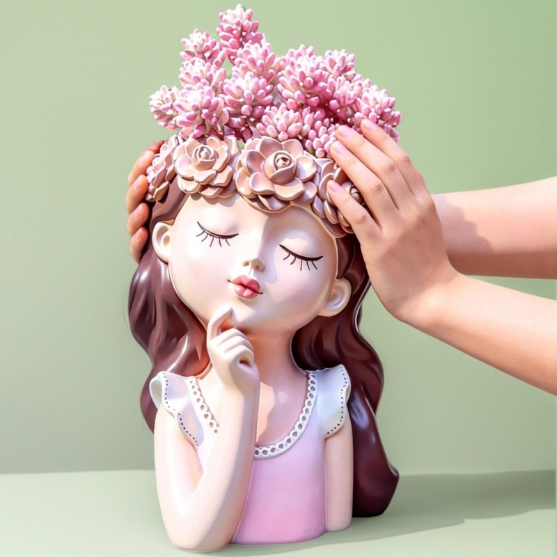 Large Fairy Girl Flower Pot Si - đánh giá và giá Potsticker Mold