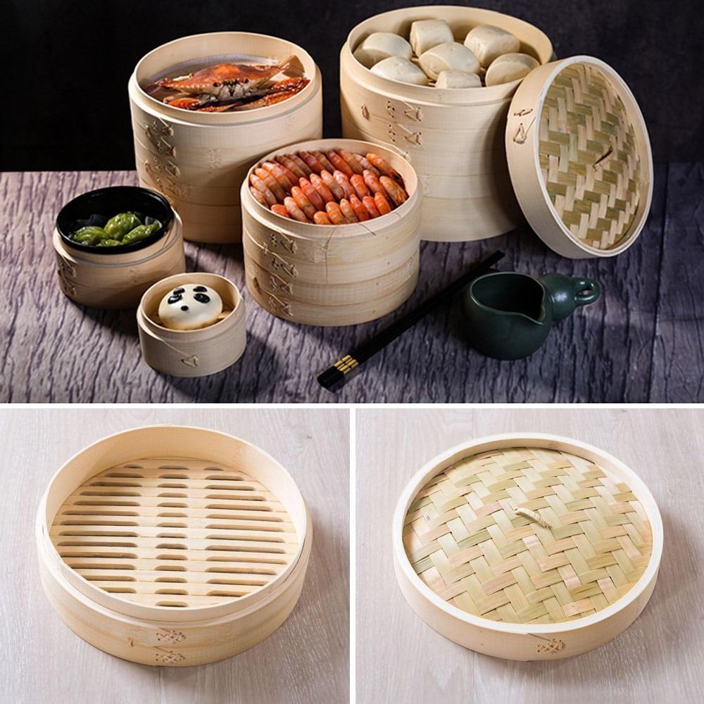 Chinese Steamer Basket Bamboo  - đánh giá và giá Bao Steamer Bamboo