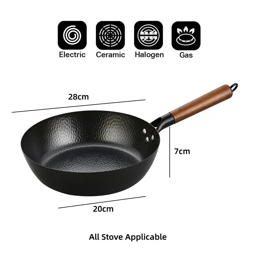 28cm High-Grade Iron Wok Pan W - đánh giá và giá Cast Iron Corn