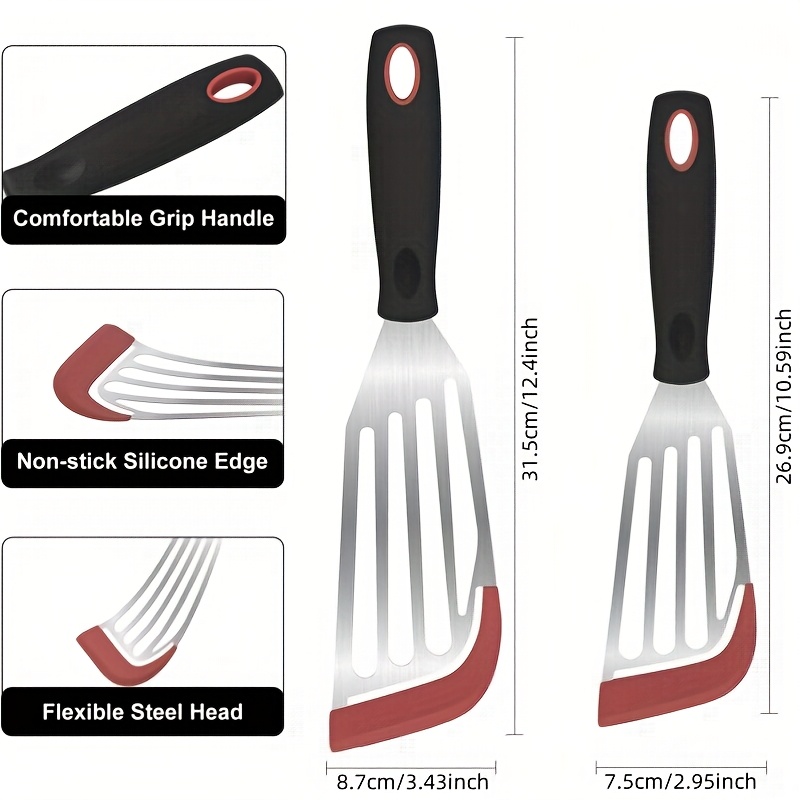 Stainless steel silicone spatu - đánh giá và giá Okonomiyaki Spatula