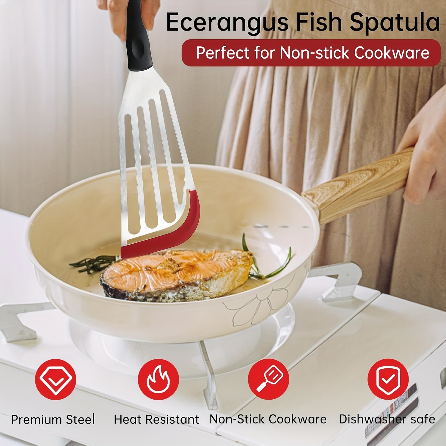 Stainless steel silicone spatu - đánh giá và giá Okonomiyaki Spatula