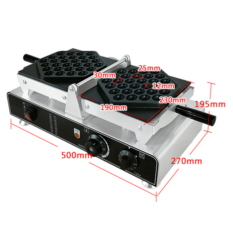 1500W Waffle Maker Commercial  - đánh giá và giá Egg Waffle Pan