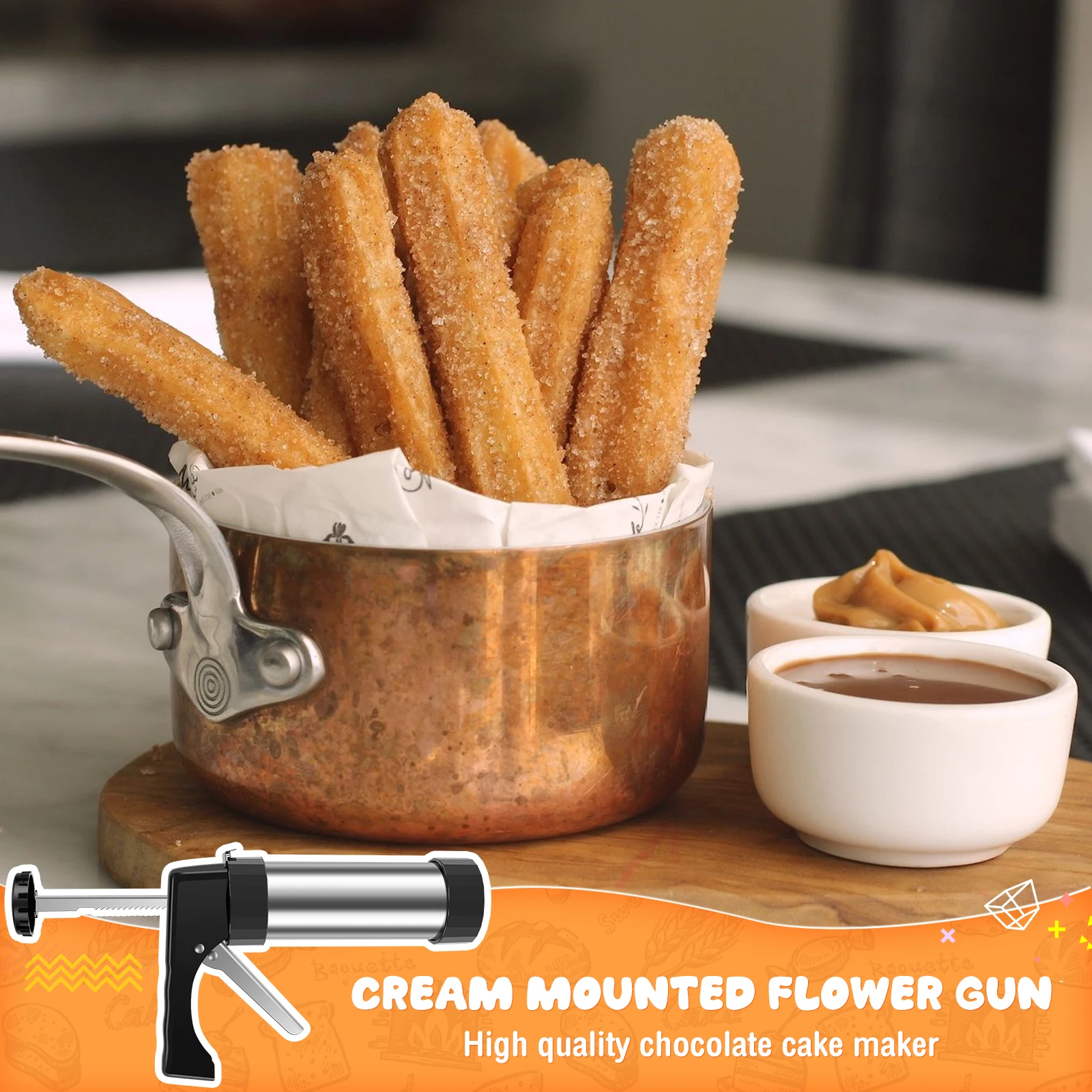 Churro Maker Machine Stainless - đánh giá và giá Churros Maker Gun