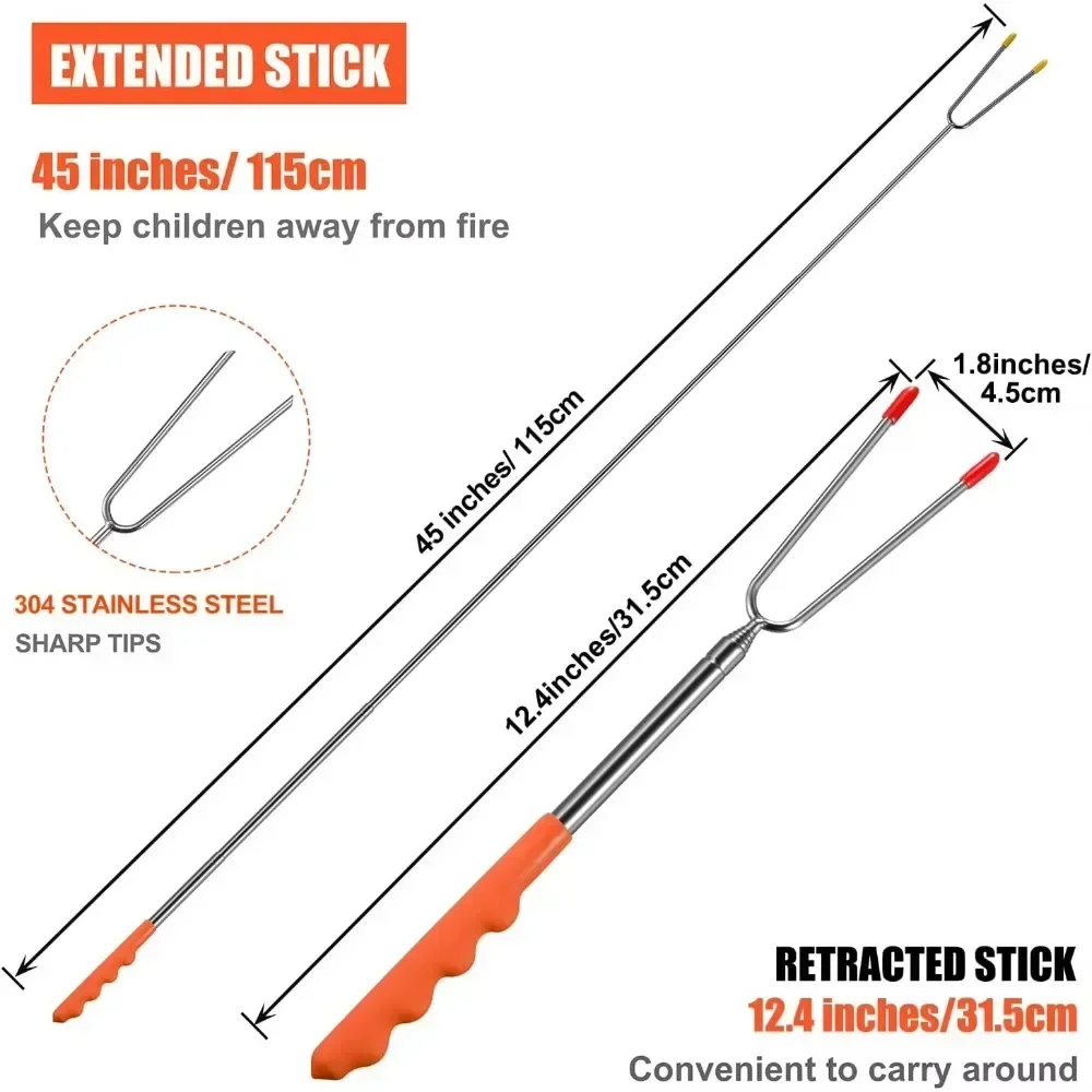New BBQ Forks Telescopic  Barb - đánh giá và giá Corn Dog Stick